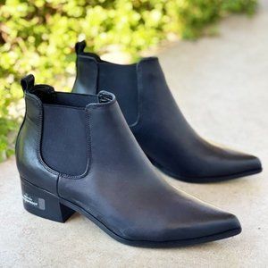 Blondo Waterproof Black Leather Chelsea Boots